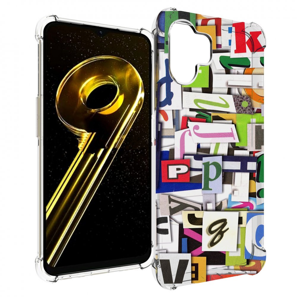 

Чехол бампер MyPads ломанные-буквы для Realme 10 5G противоударный, Прозрачный, Tocco