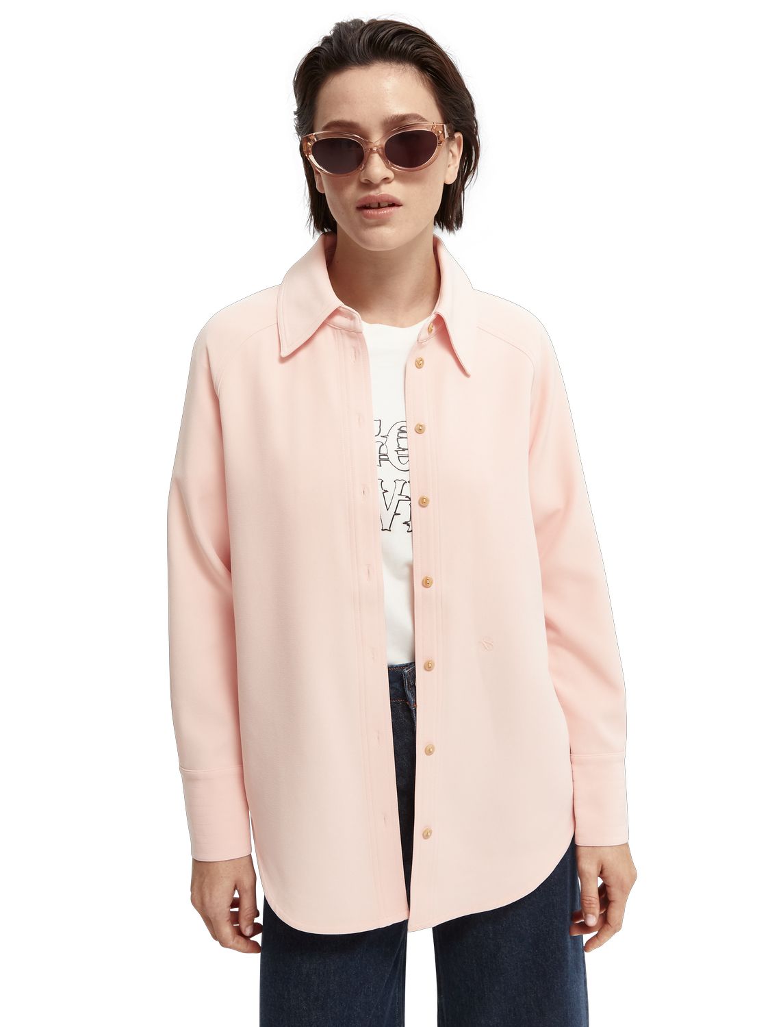 

Рубашка женская Scotch & Soda 164651/1200 розовая L, 164651/1200