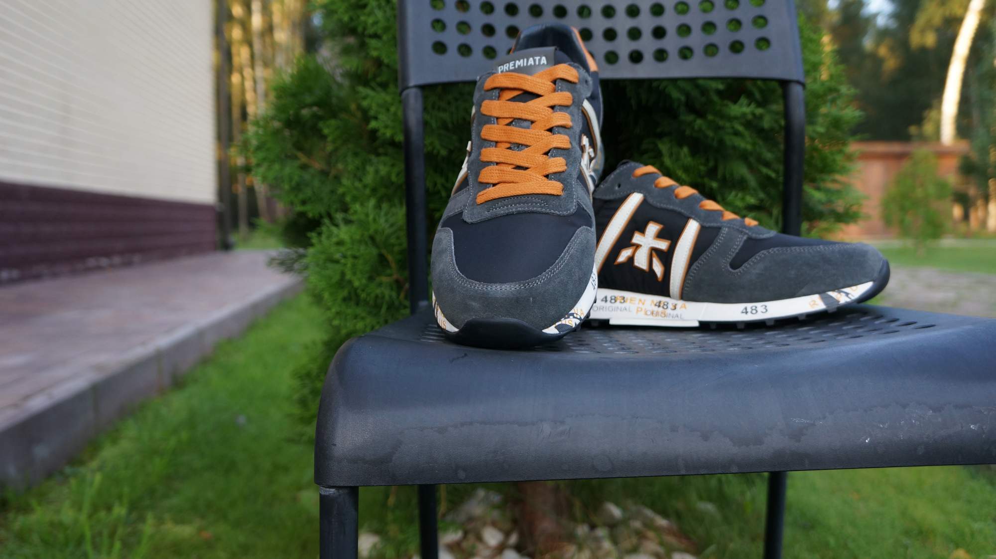 

Кроссовки мужские Premiata PLM183302 серые 43 RU, Серый, PLM183302