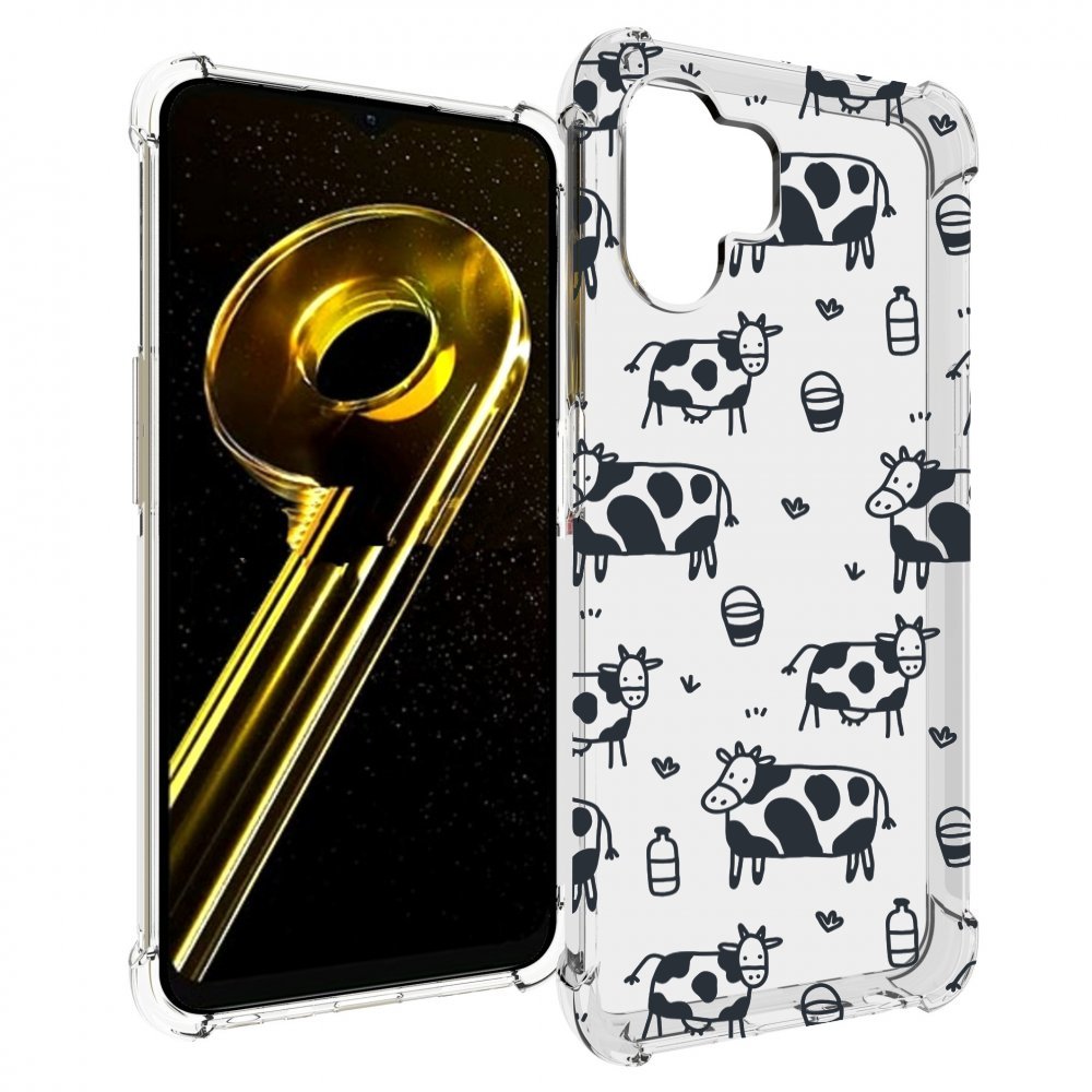 

Чехол бампер MyPads маленькие-коровки для Realme 10 5G противоуд..., Прозрачный, Tocco