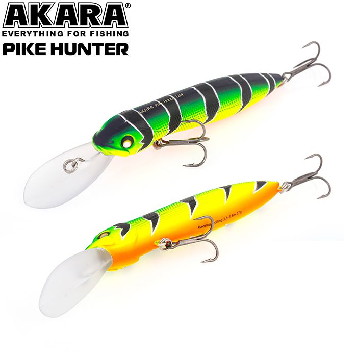

Воблер Akara Pike Hunter 120F 27 гр 1 oz 4,7 in A107, Разноцветный, Pike Hunter