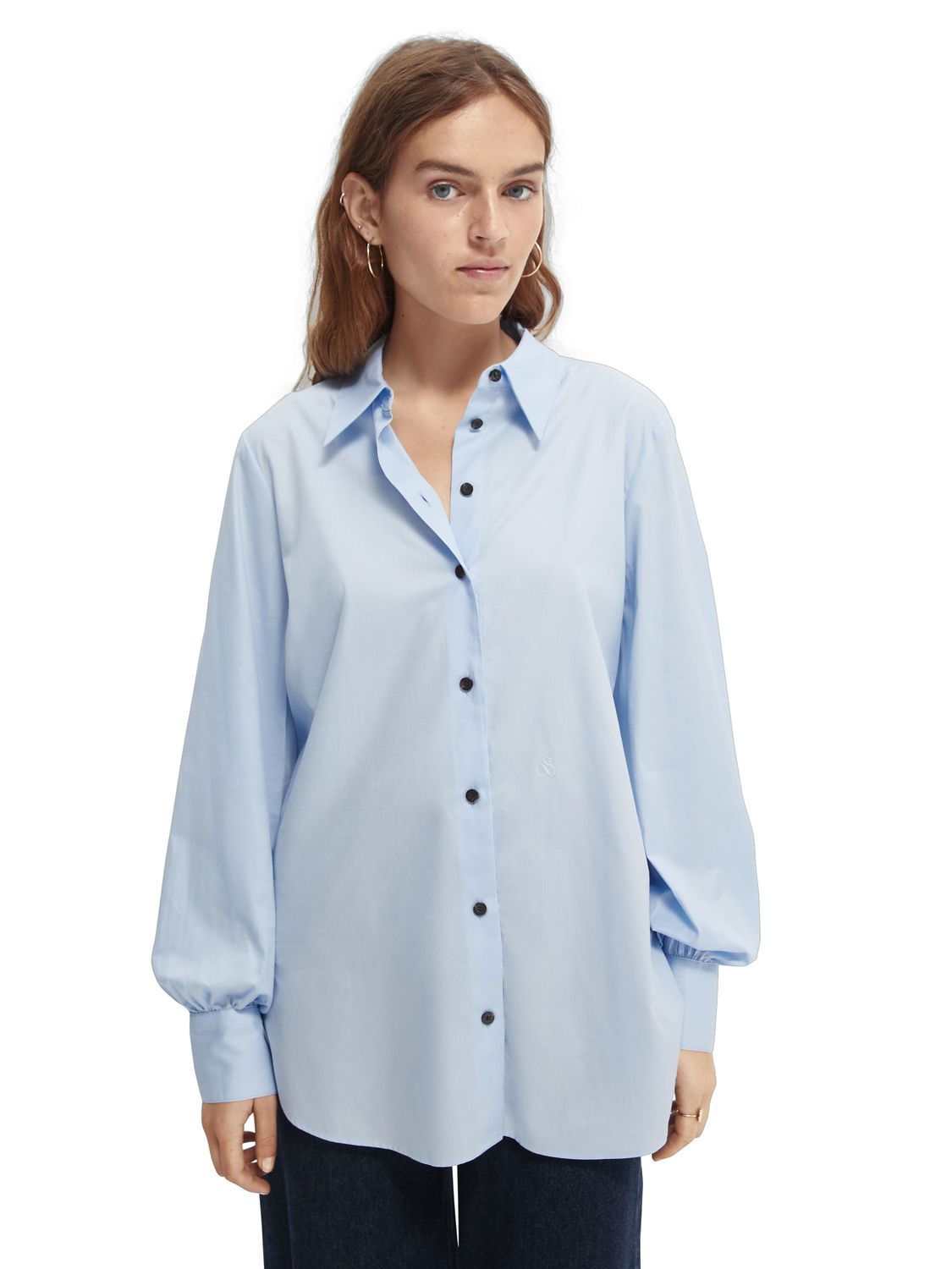 

Рубашка женская Scotch & Soda 164665/0112 голубая M, 164665/0112