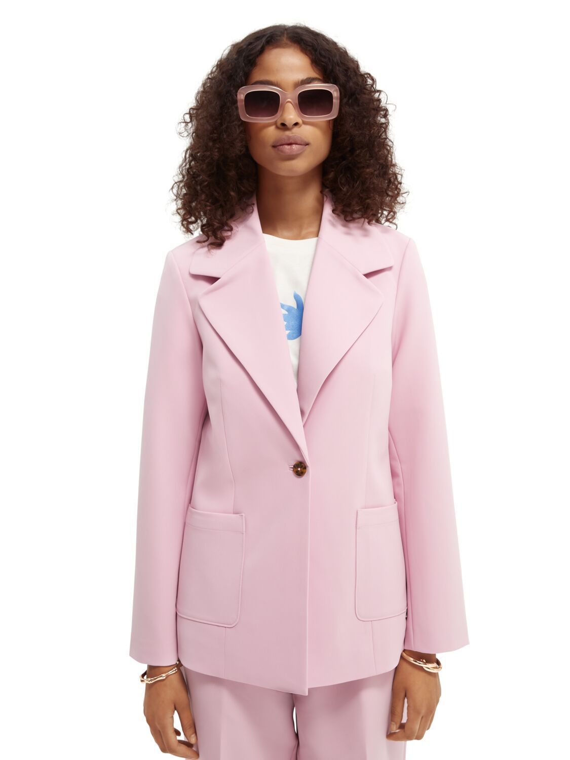 

Блейзер женский Scotch & Soda 164647/4603 розовый M, 164647/4603