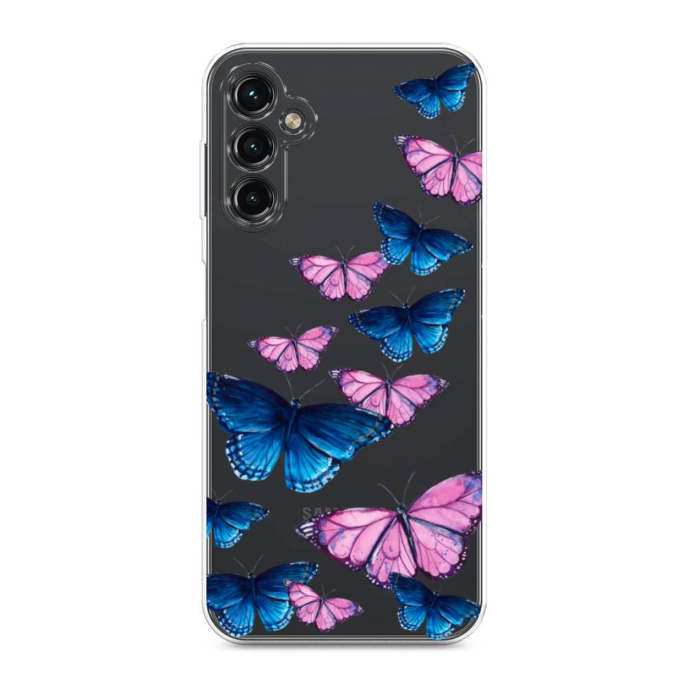 

Чехол Awog на Samsung Galaxy A14 4G "Полет бабочек", Синий;черный;розовый, 2107950-2