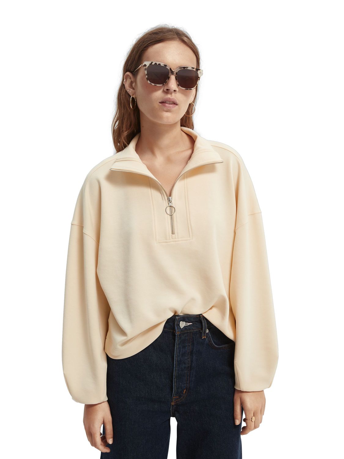 

Толстовка женская Scotch & Soda 164671/3225 бежевая M, 164671/3225
