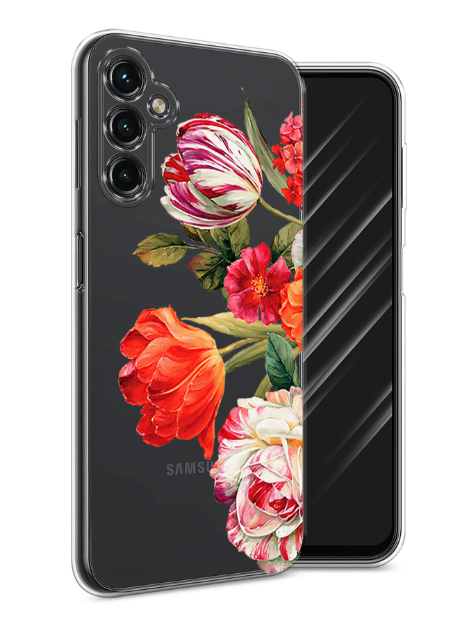 

Чехол Awog на Samsung Galaxy A14 4G "Весенний букет", Красный;розовый;зеленый, 2107950-8