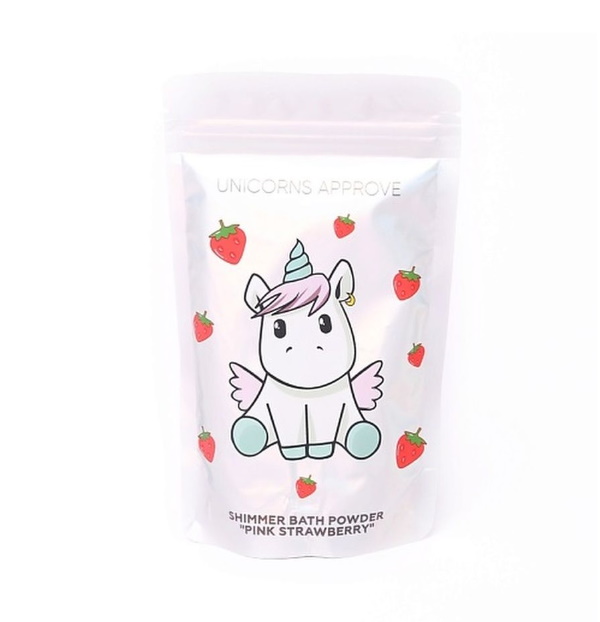 Пудра-шиммер для ванны Unicorns Approve Pink Strawberry 150 г