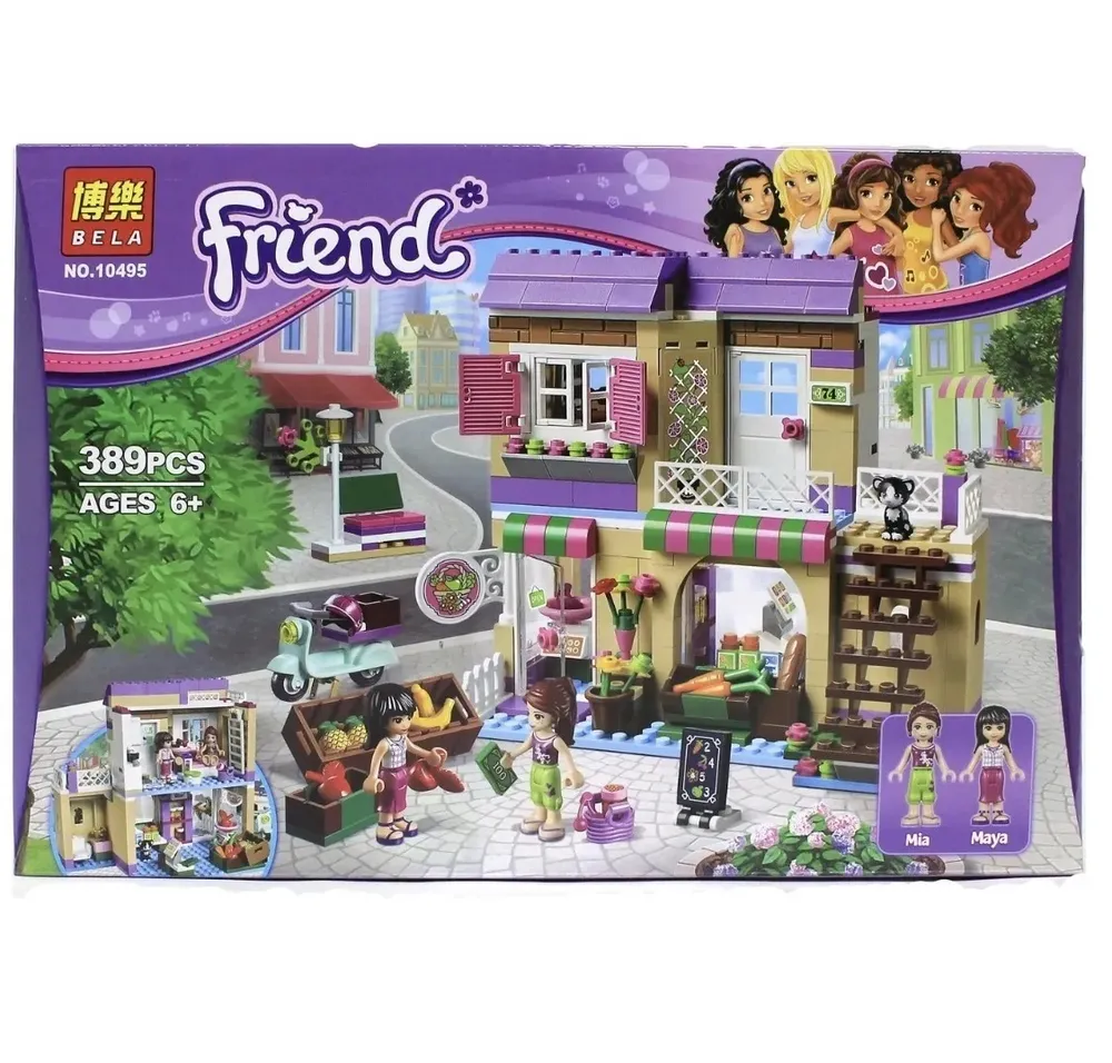 Конструктор Friend Продуктовый рынок, для девочек, 389 деталей
