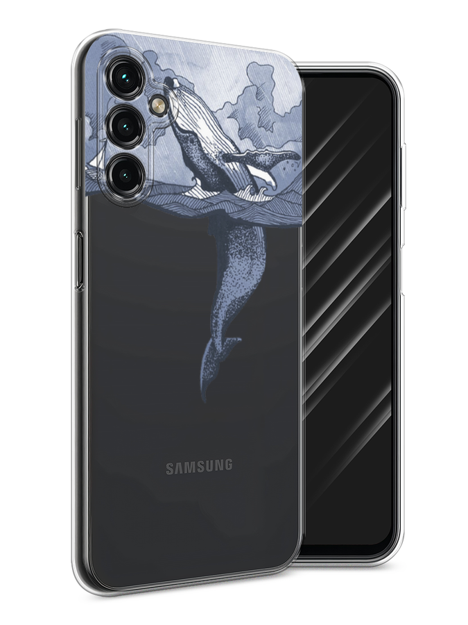 

Чехол Awog на Samsung Galaxy A14 4G "Два измерения", Голубой;черный;прозрачный, 2107950-7