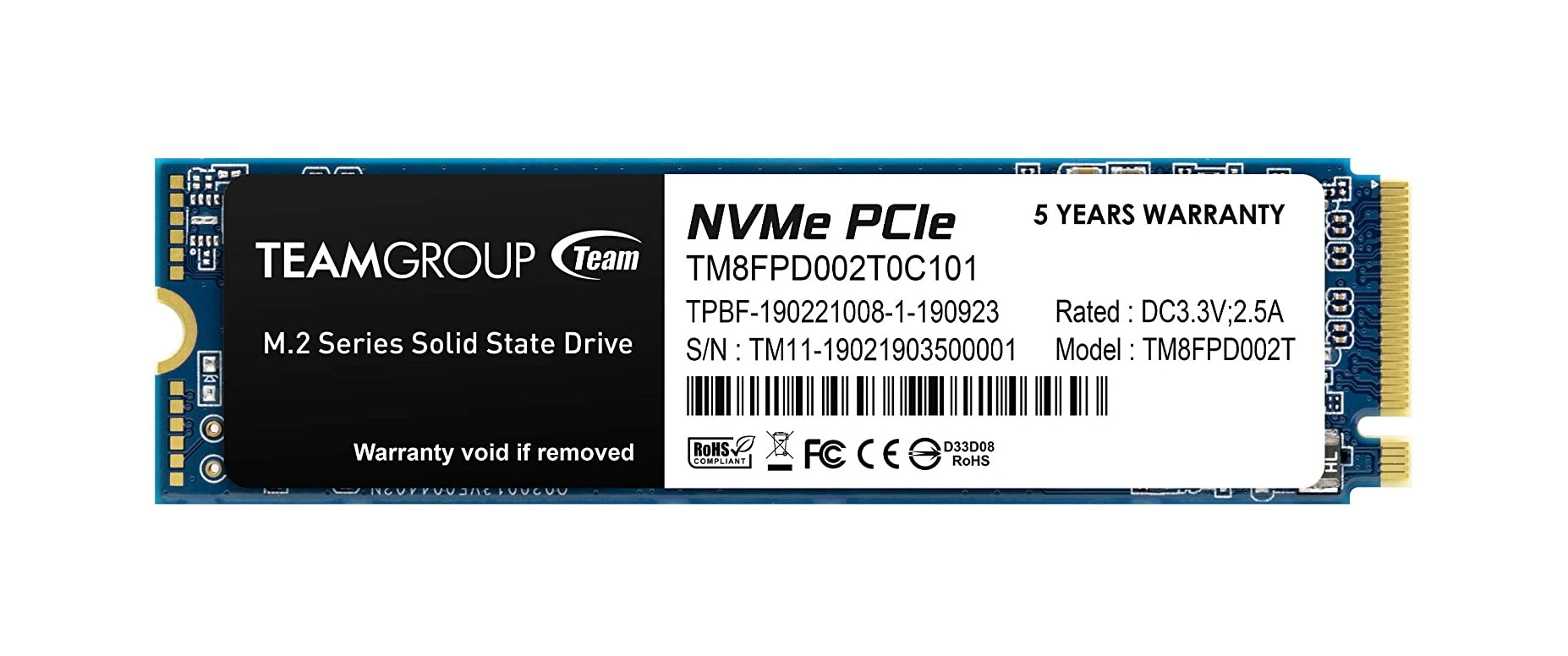 

SSD накопитель Team Group MP33 PRO M.2 2280 2 ТБ (TM8FPD001T0C101), MP33 PRO