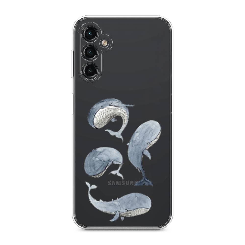 

Чехол Awog на Samsung Galaxy A14 4G "Киты", Голубой;белый;прозрачный, 2107950-1