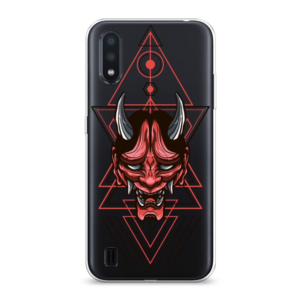 

Чехол для Samsung Galaxy A01 "Hanya Oni mask", Серый;красный;черный, 29550-4