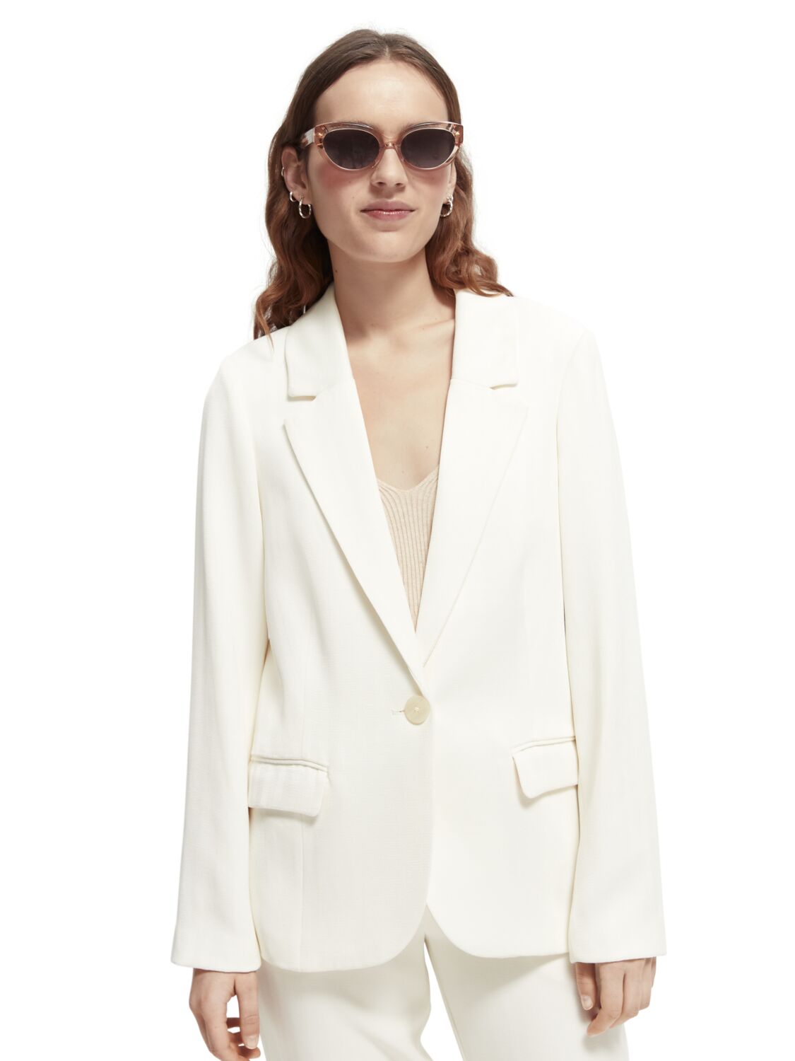 

Блейзер женский Scotch & Soda 165828/0001 белый M, 165828/0001