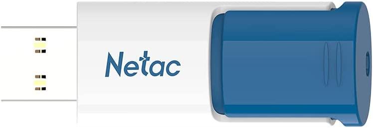 фото Флеш диск netac 128gb u182 nt03u182n-128g-30bl usb3.0 синий/белый