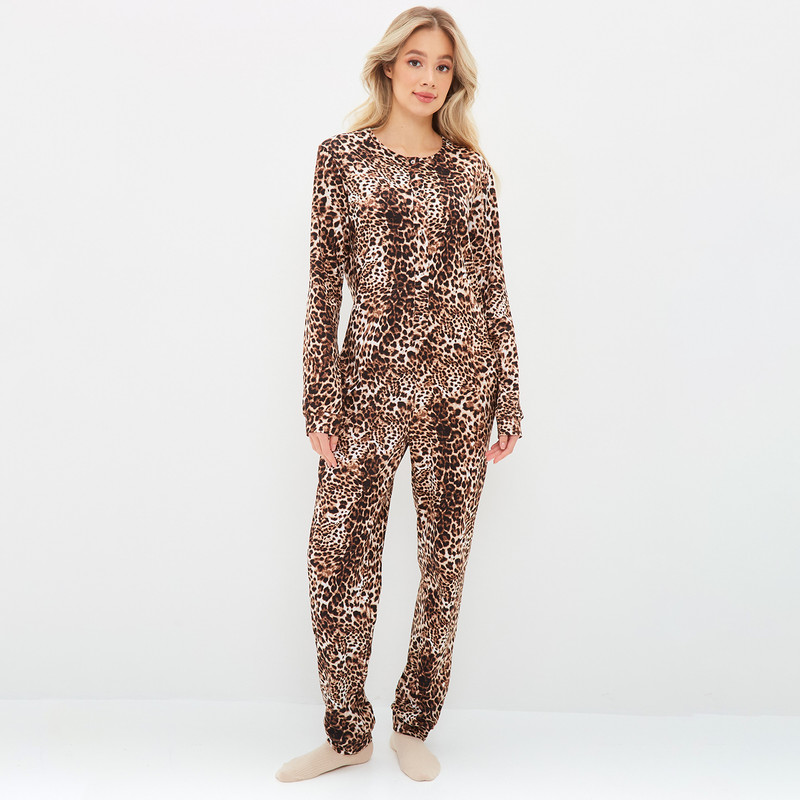 

Комбинезон домашний женский Jolie Femme J058/170 коричневый 50-52/168 RU, J058/170