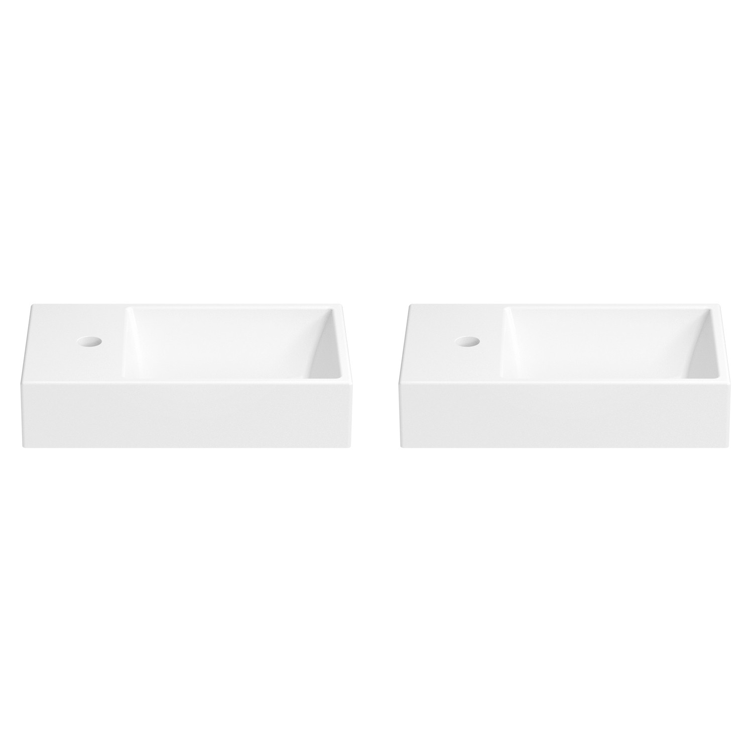 

Раковина подвесная Wellsee WC Area 151804001, подвесные/ 2 шт, 45 см, глянцевый белый