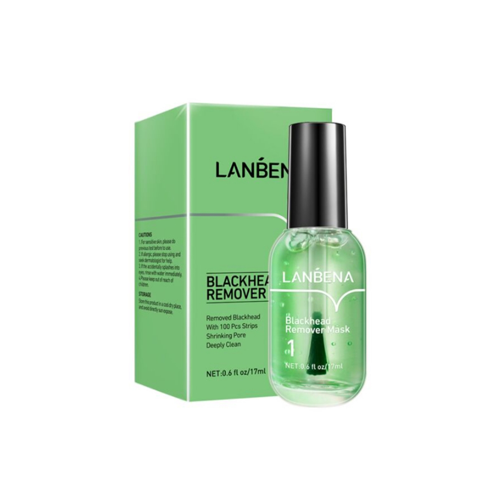 Маска для удаления черных точек с экстрактом камелии и 100 полосок Lanbena Blackhead lanbena маска от черных точек с экстрактом камелии 17