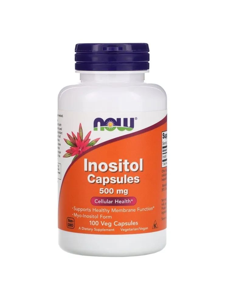 Now Foods Inositol 500 mg Myo-Inositol Form Инозитол 500 мг капсулы 100 шт.