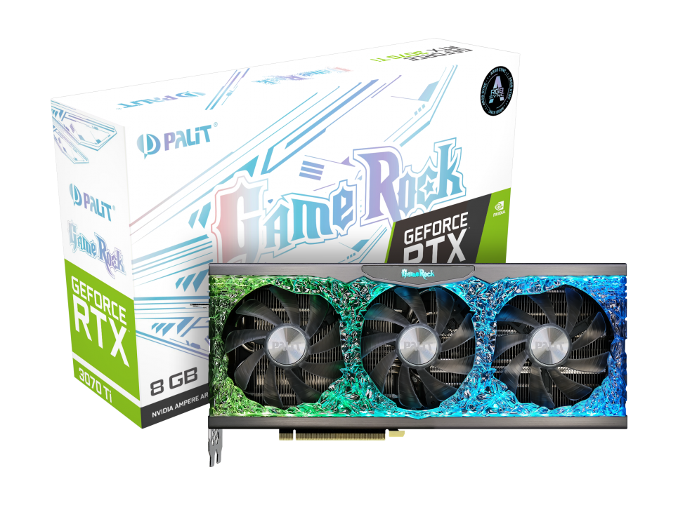 фото Видеокарта palit geforce rtx 3070 ti gamerock (ned307t019p2-1047g)