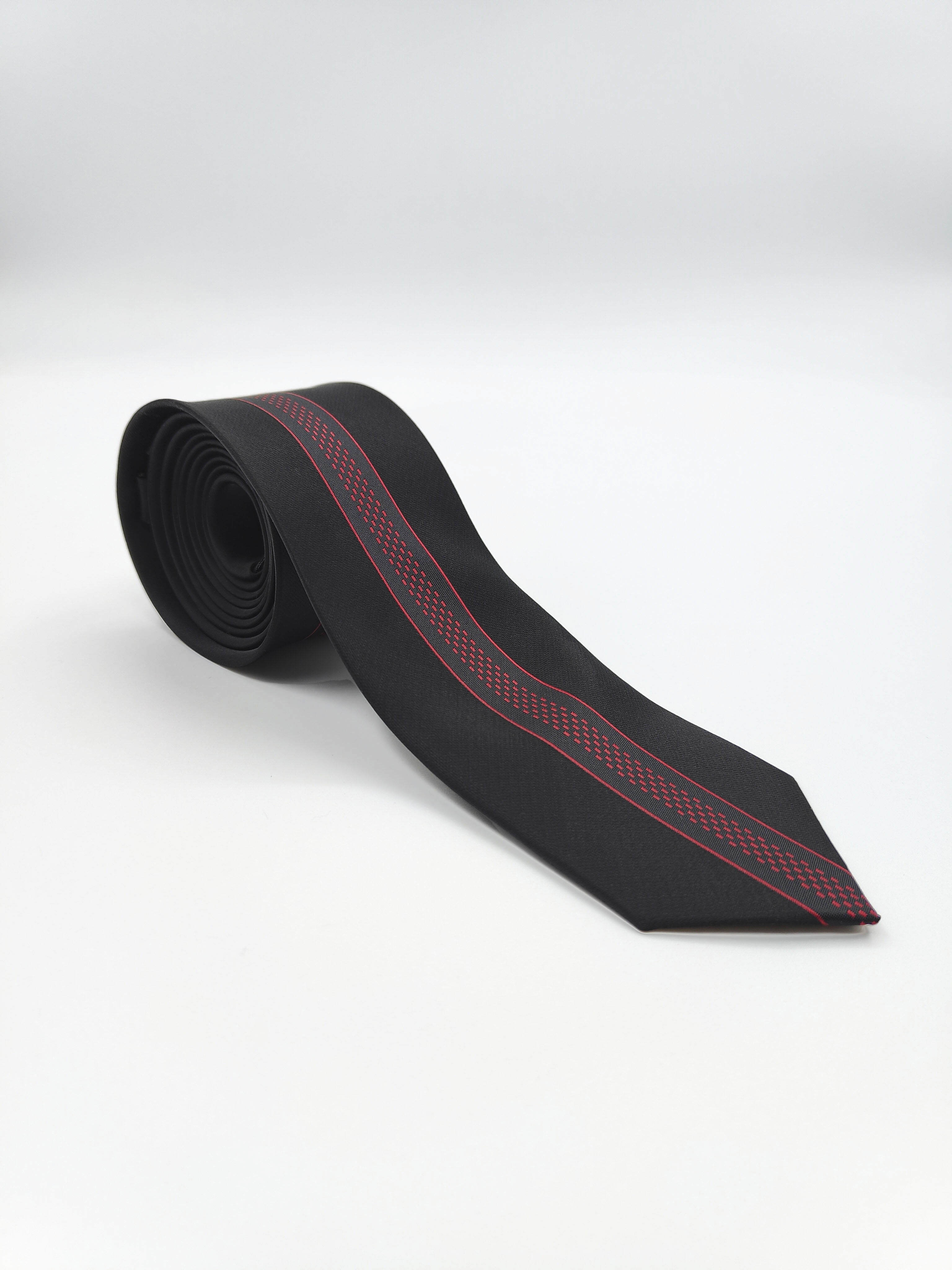 

Галстук унисекс RED Velvetta KANDA черный с красным, Бордовый;красный;черный, KANDA