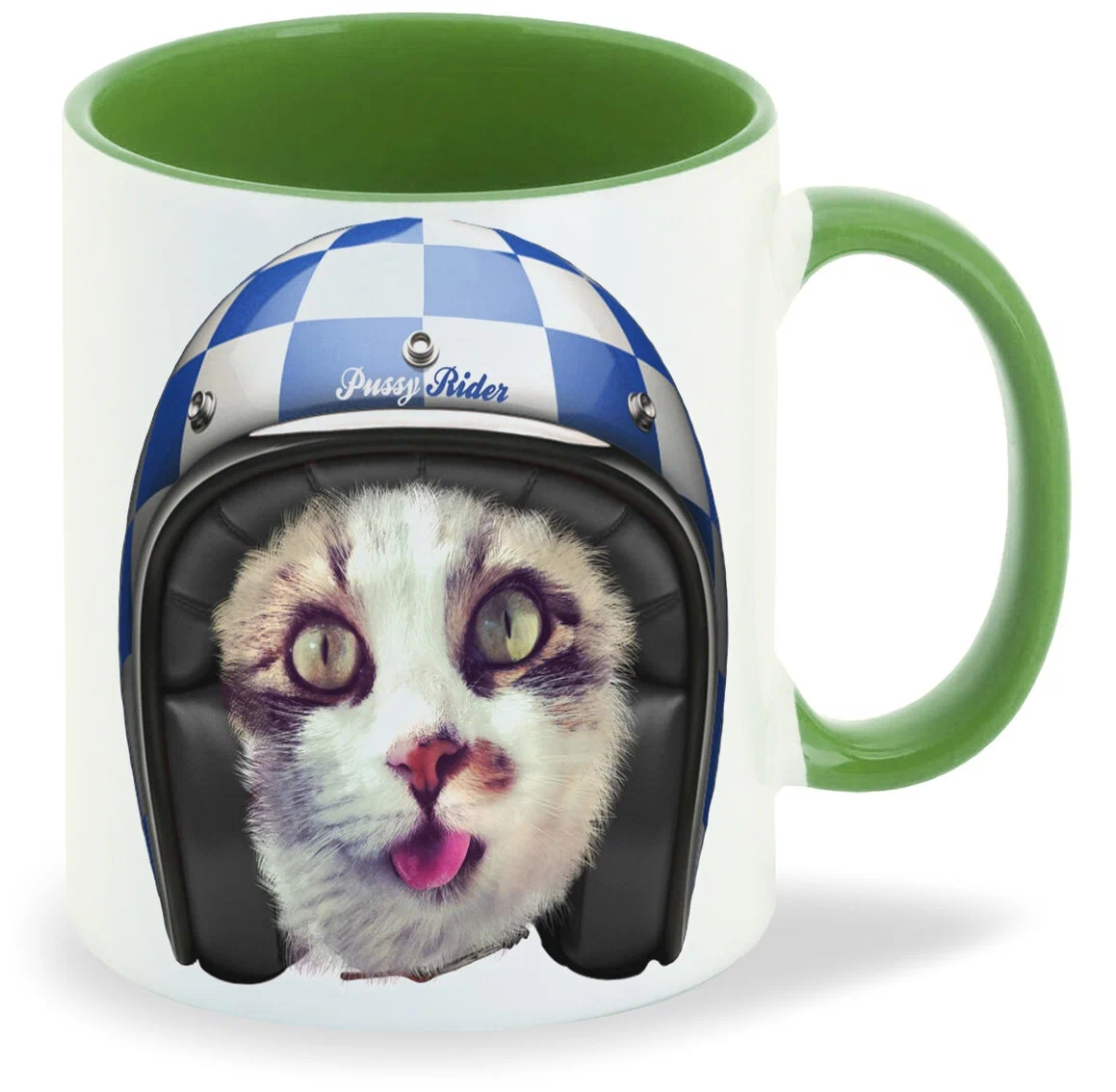 

Кружка CoolPodarok Котик Пусси Райдер