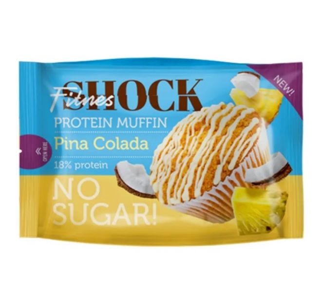 

Маффин FitnesShock протеиновый со вкусом пино-калада 40 г