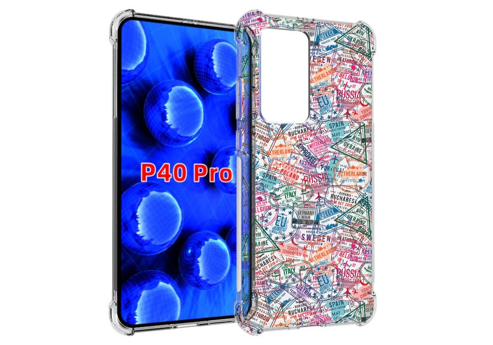 

Чехол MyPads загранчехол для Huawei P40 Pro противоударный, Прозрачный, Tocco