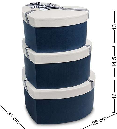 

Набор коробок из 3шт Сердце цв.син./молочн. WF-94-A 113-3090062