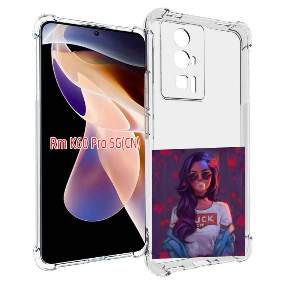 

Чехол MyPads девушка-с-жвачкой женской для Xiaomi Redmi K60 Pro, Прозрачный, Tocco