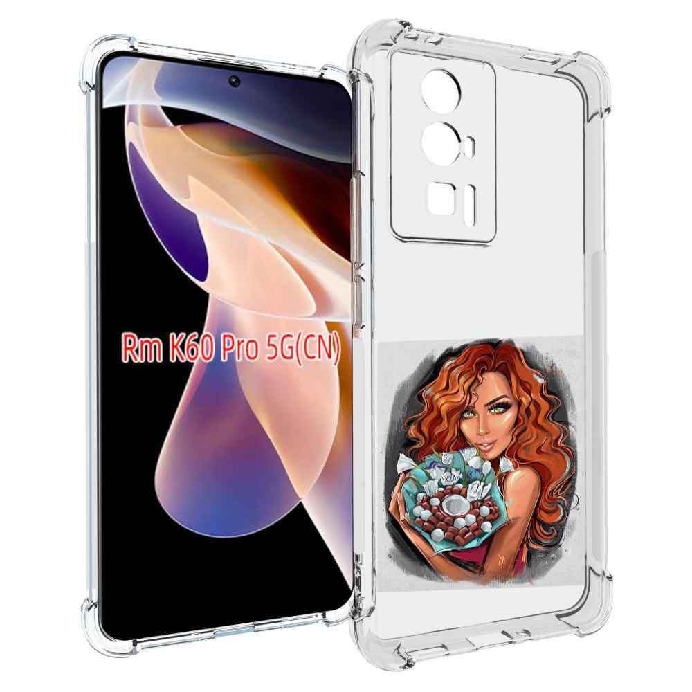

Чехол MyPads девушка-с-кокосовым-букетом женский для Xiaomi Redmi K60 Pro, Прозрачный, Tocco