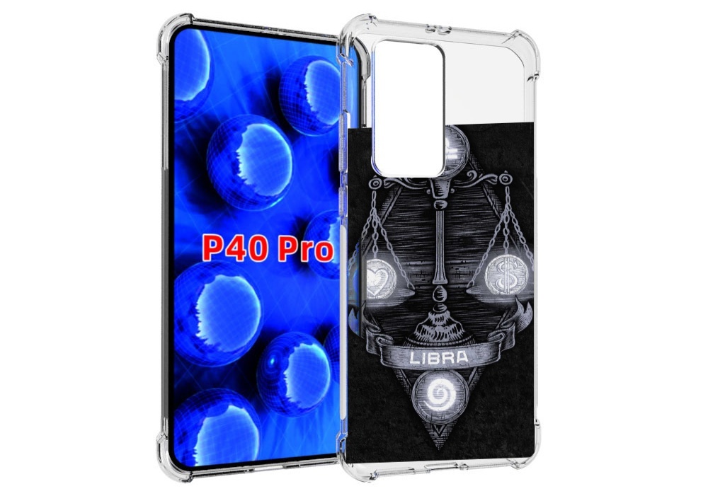 

Чехол MyPads знак зодиака весы 2 для Huawei P40 Pro противоударный, Прозрачный, Tocco