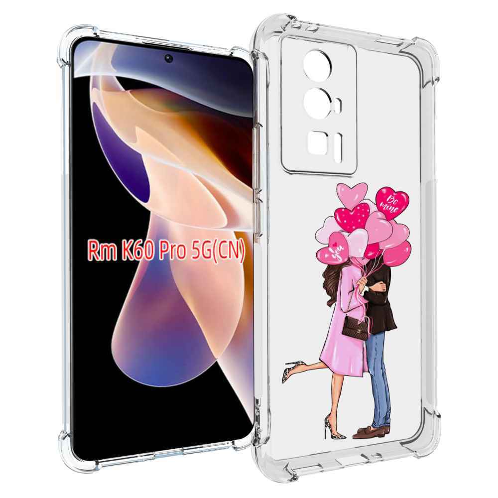

Чехол MyPads девушка-с-парнем-сердечки женский для Xiaomi Redmi K60 Pro, Прозрачный, Tocco