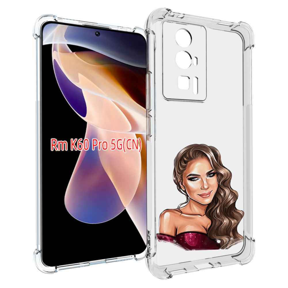 

Чехол MyPads девушка-с-улыбкой женский для Xiaomi Redmi K60 Pro, Прозрачный, Tocco
