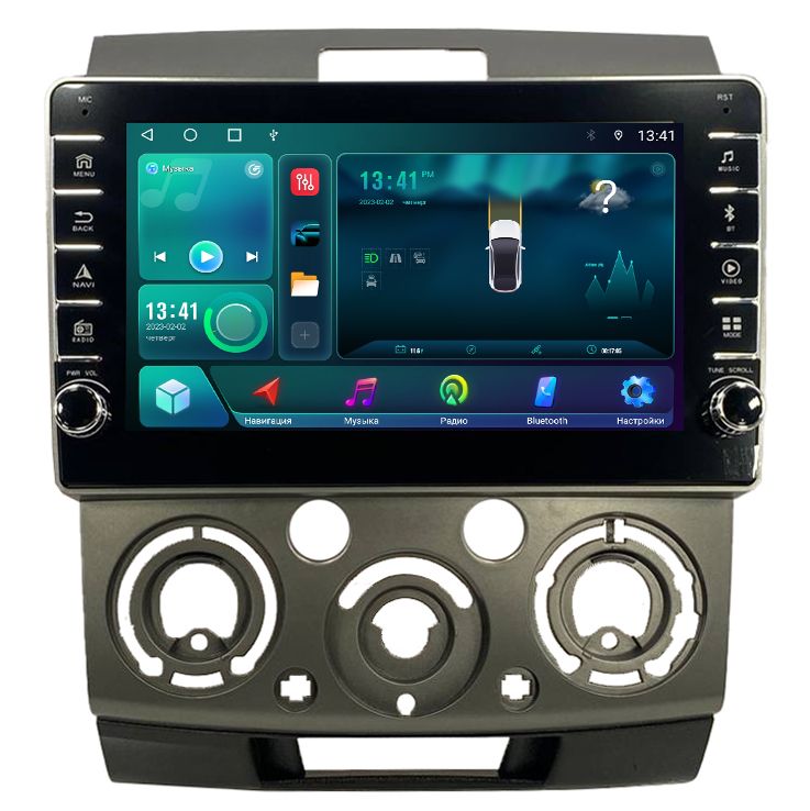 Автомагнитола ANDROID Mazda BT50 2006-2010, Android 12, 2/16GB, c крутилками / Мультируль