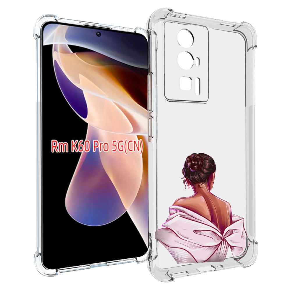 

Чехол MyPads девушка-со-спины женский для Xiaomi Redmi K60 Pro, Прозрачный, Tocco