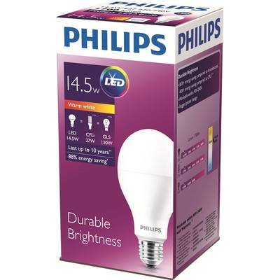 фото Лампа светодиодная philips 14.5w e27 3000k тепл.бел. ст.колба 720306 929001355008