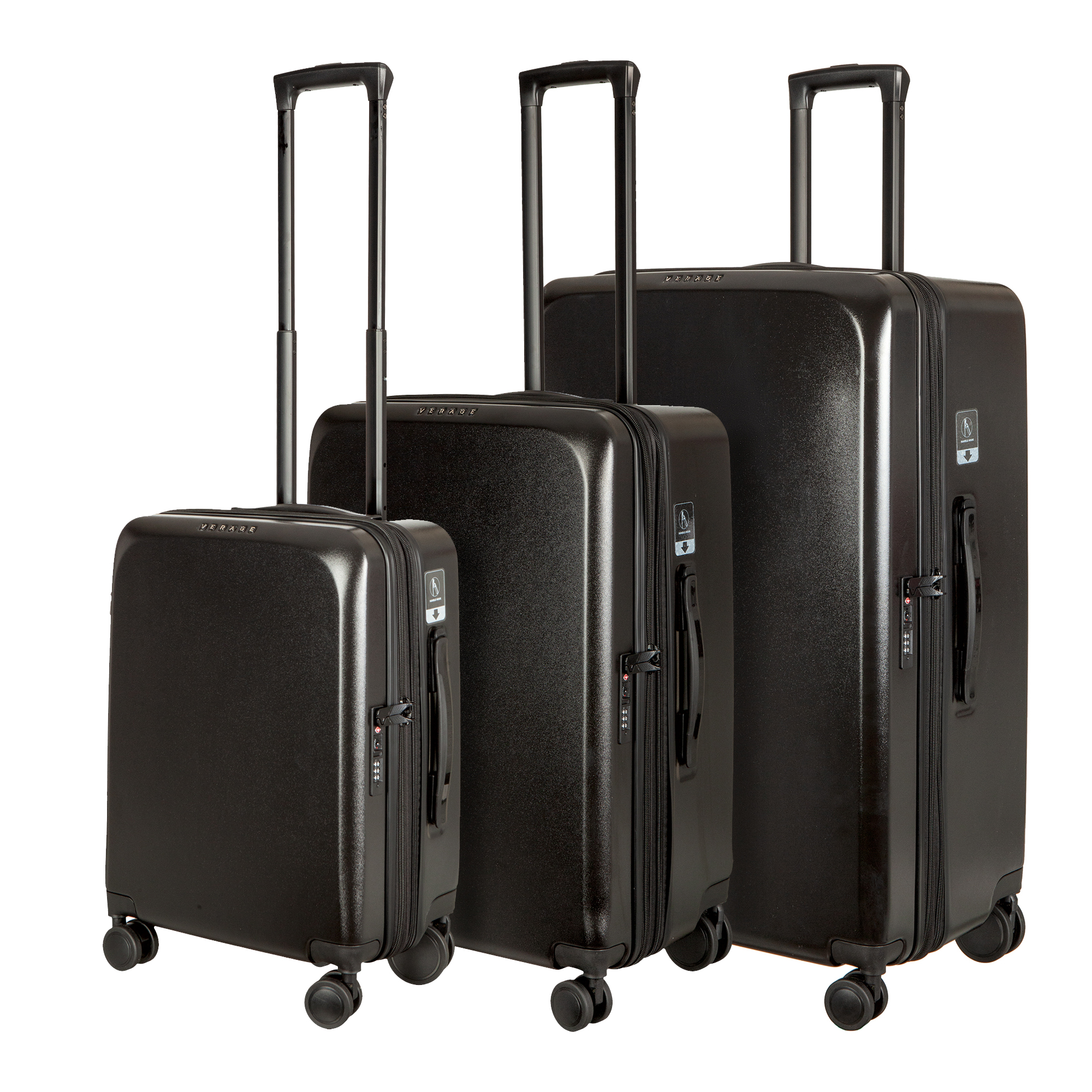 фото Комплект чемоданов унисекс verage gm20062w 19/24/29 black