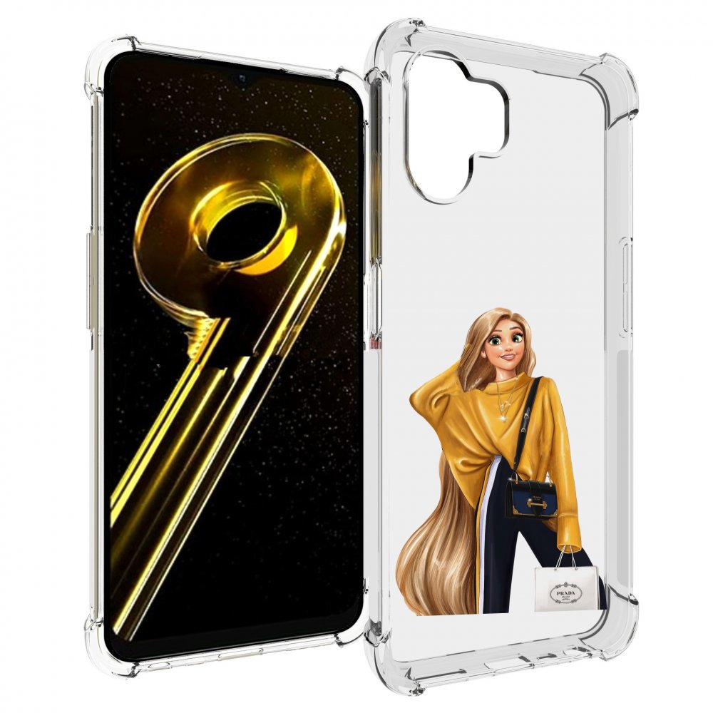 

Чехол бампер MyPads модная-рапунсель женский для Realme 10 5G пр..., Прозрачный, Tocco