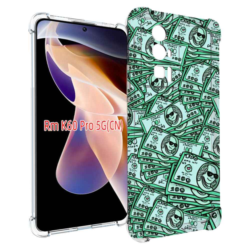 Чехол MyPads доллары картинка для Xiaomi Redmi K60 Pro