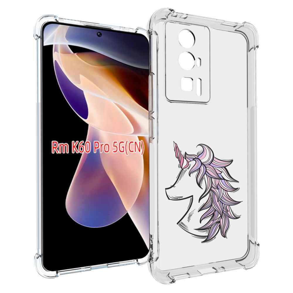 Чехол MyPads единорог-рисунок для Xiaomi Redmi K60 Pro