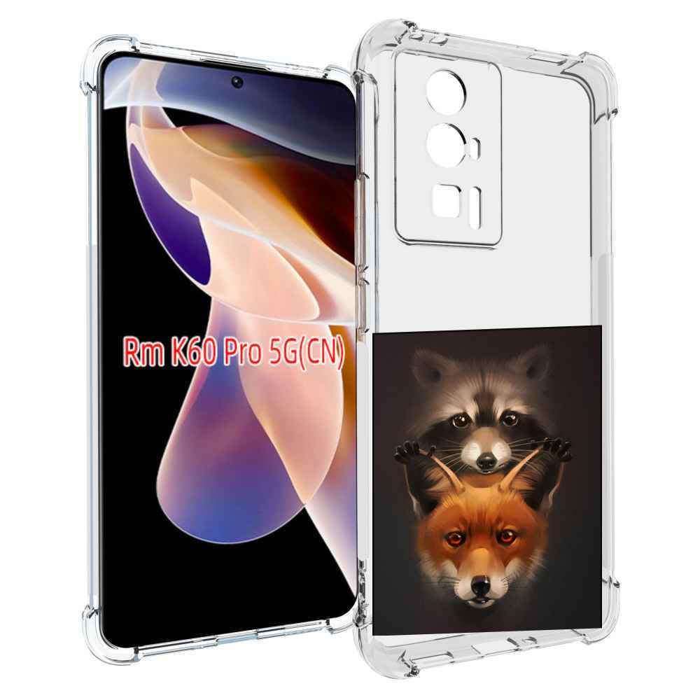 

Чехол MyPads енотик-лисенок для Xiaomi Redmi K60 Pro, Прозрачный, Tocco