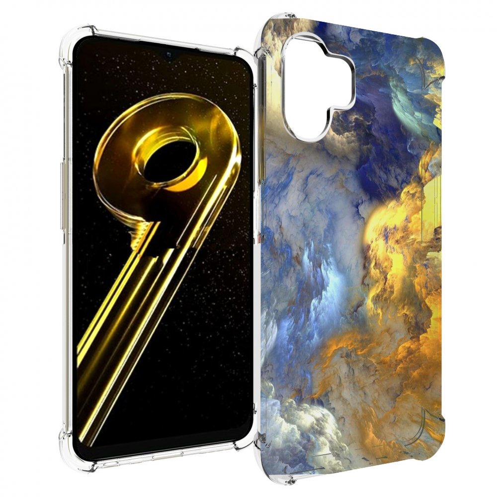 

Чехол бампер MyPads мраморное небо для Realme 10 5G противоударный, Прозрачный, Tocco