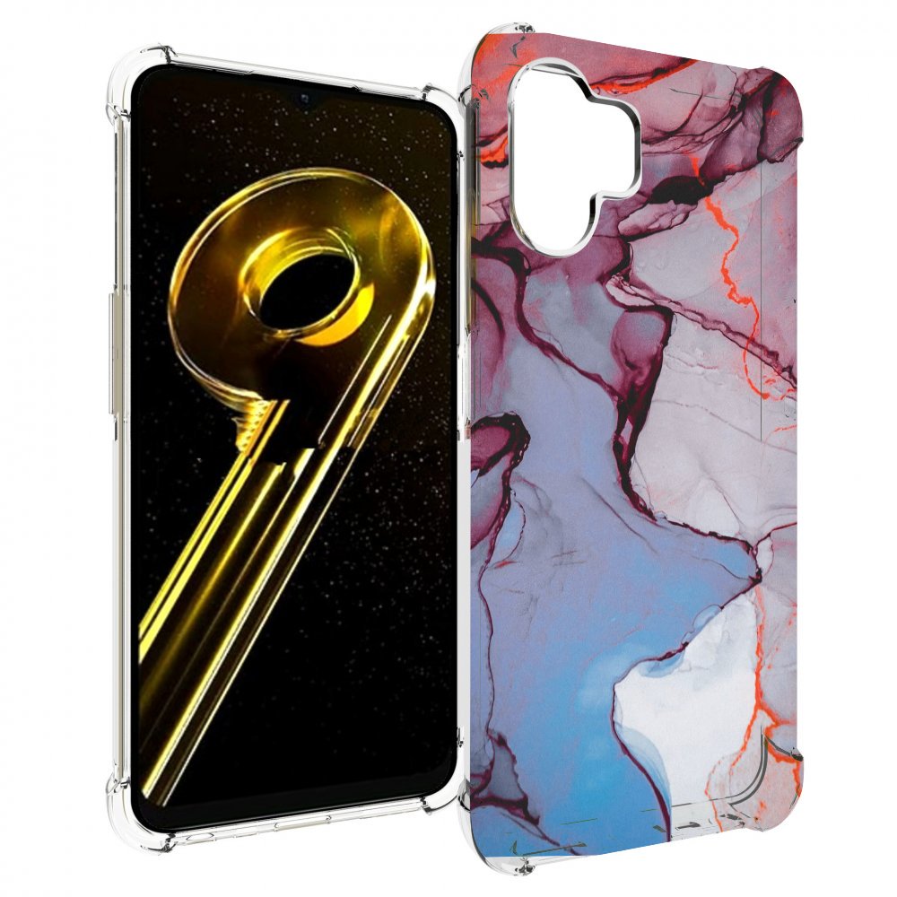 

Чехол бампер MyPads мраморный рисунок для Realme 10 5G противоуд..., Прозрачный, Tocco