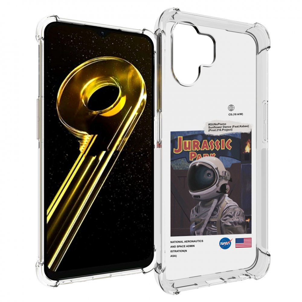 Чехол бампер MyPads наса-в-юрском-парке для Realme 10 5G противо...