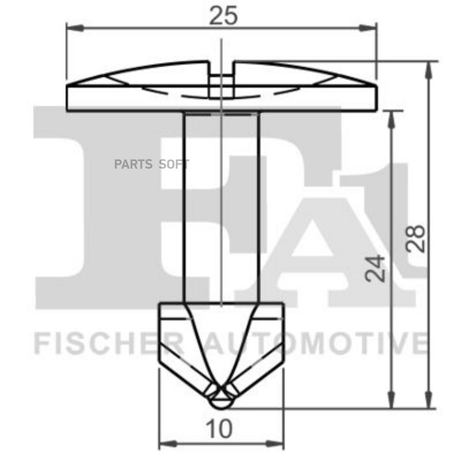 

Штифт поворотный черный AUDI SEAT SKODA VW 1шт