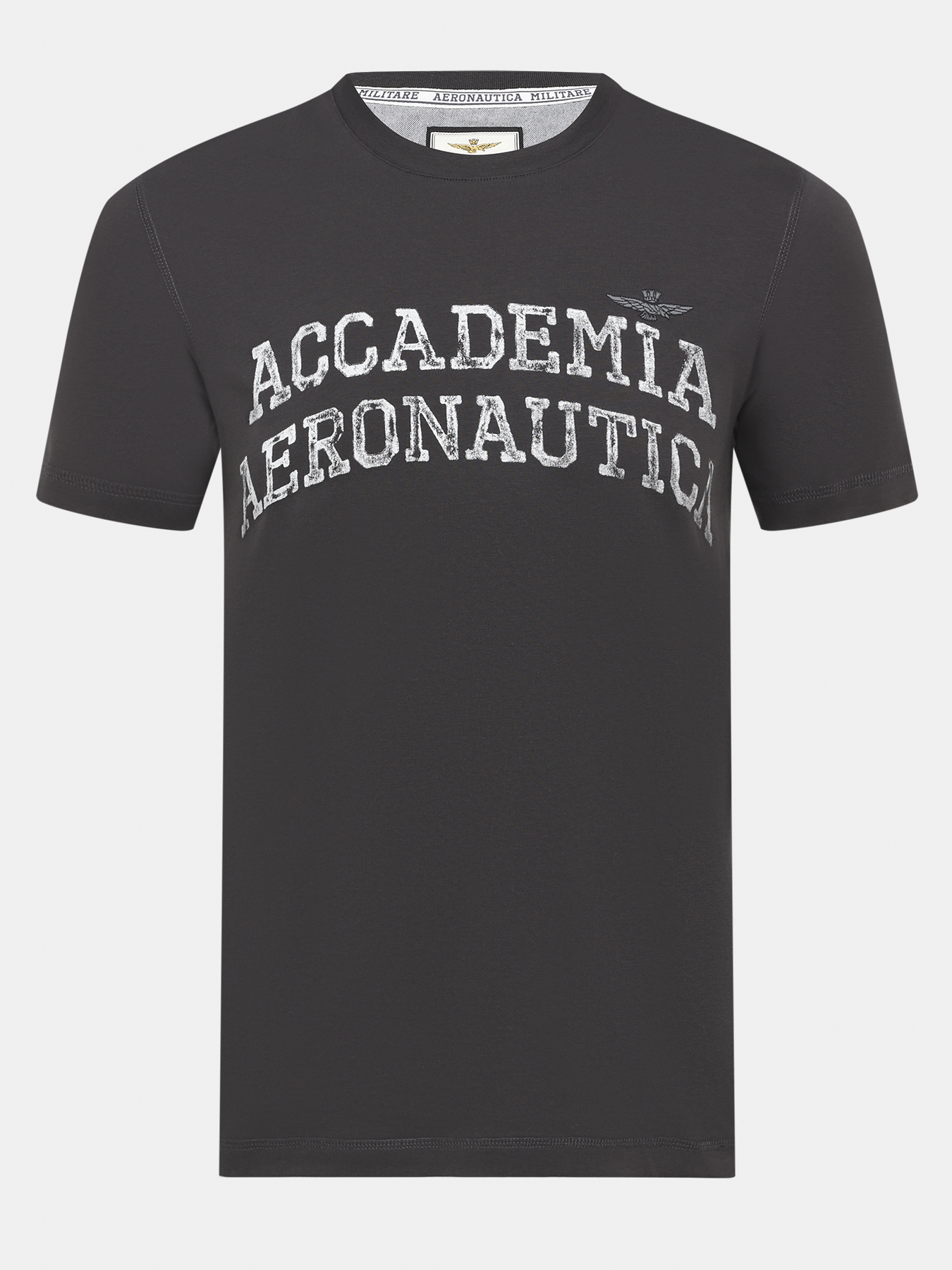 

Футболка мужская Aeronautica Militare 477361 серая 48 RU, Серый, 477361