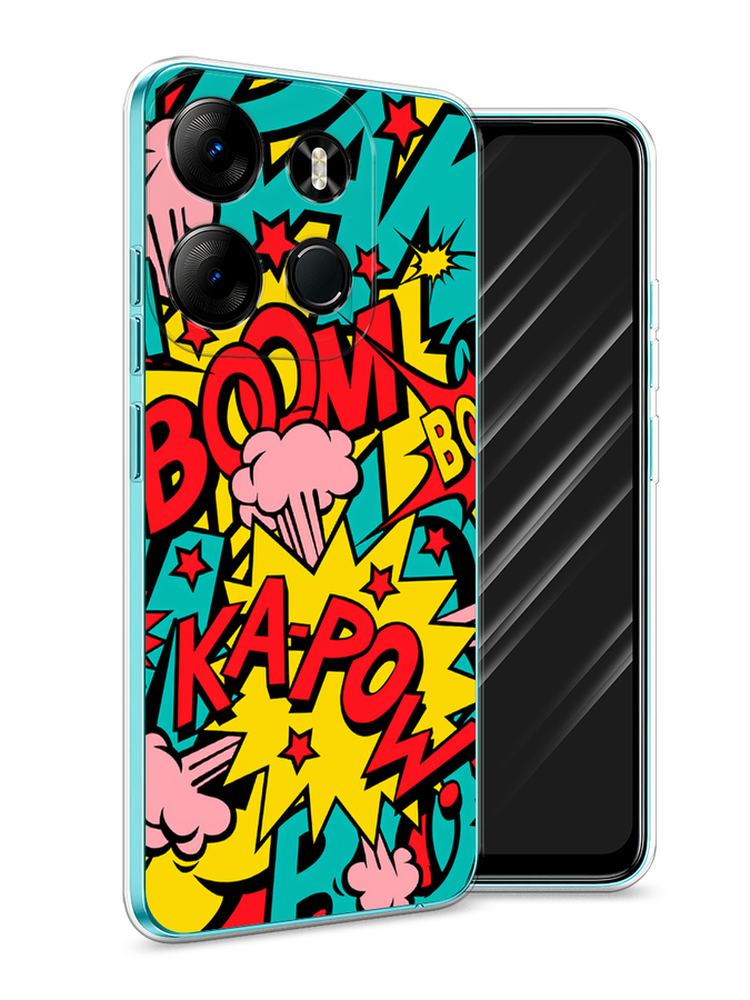 

Чехол Awog на Tecno Spark Go 2023"Постер pop art", Голубой;желтый;красный, 3103750-9