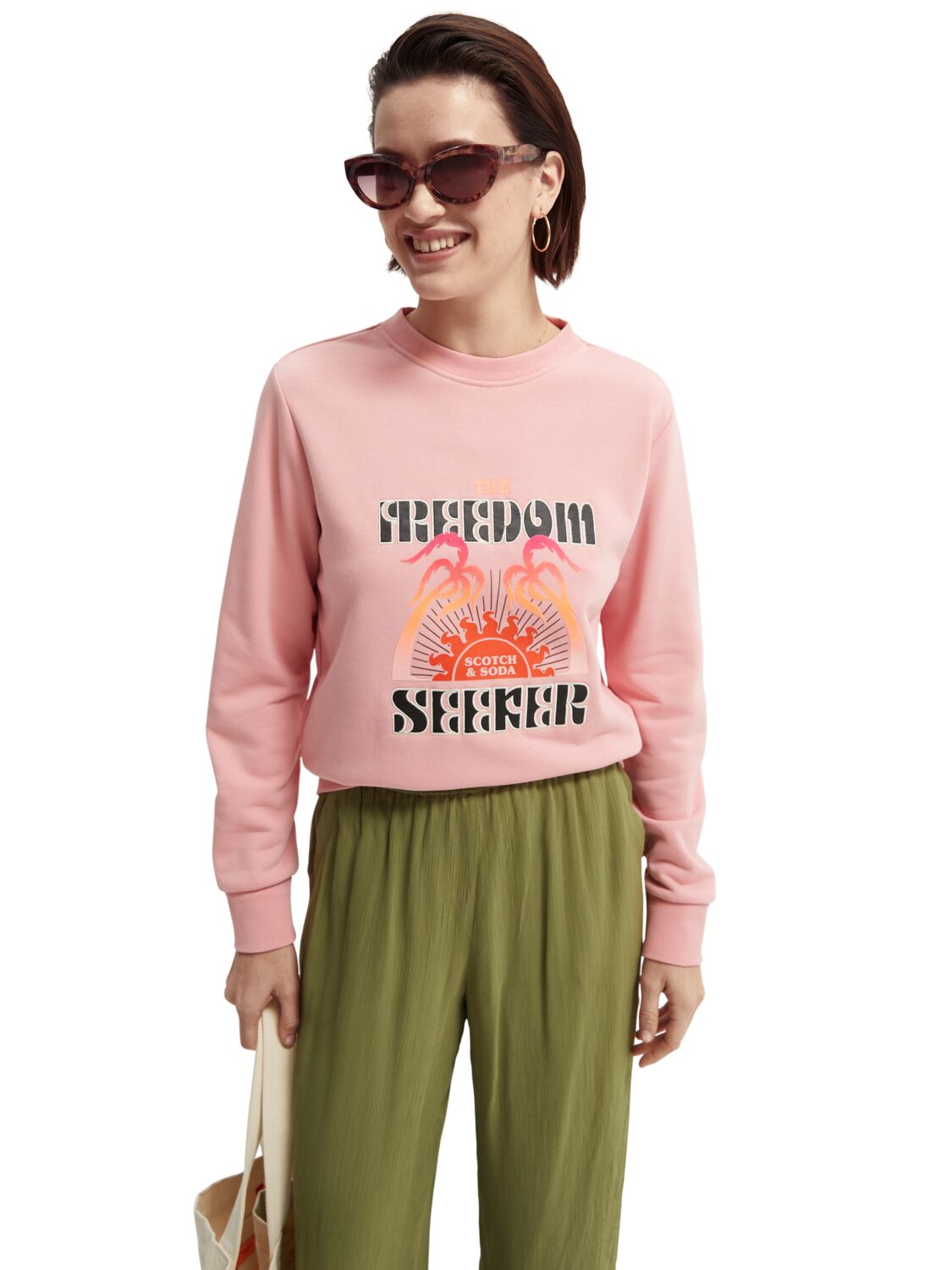 

Свитшот женский Scotch & Soda 166178/1906 розовый M, 166178/1906