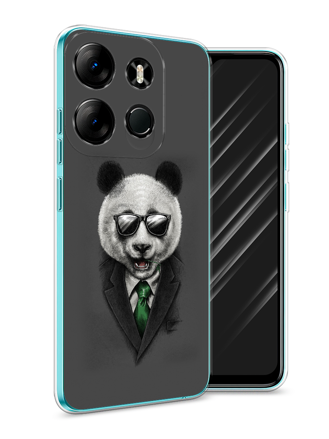 

Чехол Awog на Tecno Spark Go 2023"Деловая панда", Серый;зеленый, 3103750-10