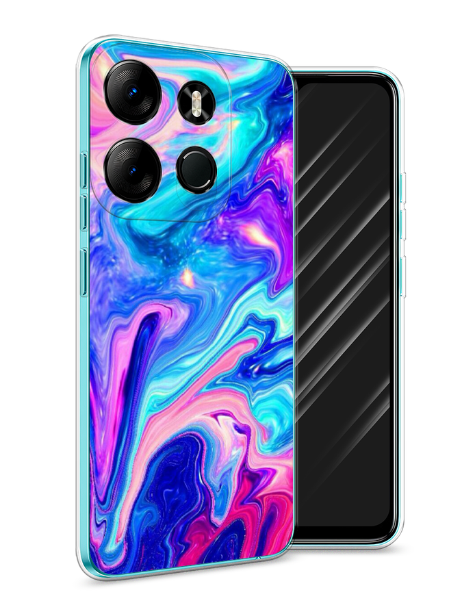 

Чехол Awog на Tecno Spark Go 2023"Потеки краски", Розовый, 3103750-10